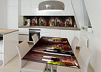 Наклейка 3Д виниловая на стол Zatarga «Томная Мадейра» 600х1200 мм для домов, квартир, столов CP, код: 6510722