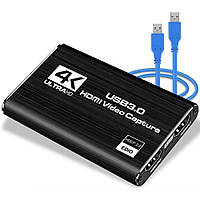 Устройство видеозахвата U&P VC20 Capture Card HDMI/USB 3.0 Black (SWE-VC20-BK)