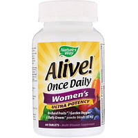 Витаминно-минеральный комплекс Nature's Way Alive Once Daily Women's 60 Tabs NWY-15686 FT, код: 7518132