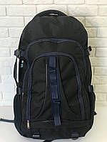 Рюкзак туристический VA T-02-3 65л, черный с синим d