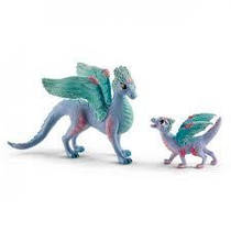 Фігурка Schleich Blossom dragon mother and child Квітковий дракон з дитинчам 70592