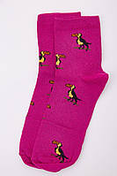 Женские носки цвета фуксии с принтом средней длины 167R346 Ager 36-40 GL, код: 8236509