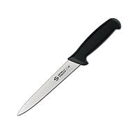 Нож Сантоку Sanelli Ambrogio Supra особое лезвие грантон 18 см Черный (77941) SP, код: 1676663