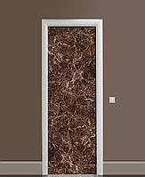 Наклейка на дверь Zatarga «Шоколадный мрамор» 650х2000 мм виниловая 3Д наклейка декор самокле UM, код: 6440089