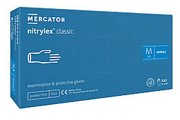 Рукавиці нітрилові Mercator Medical Nitrylex Classic M Сині 100 шт (00-00000048) ZZ, код: 8246358