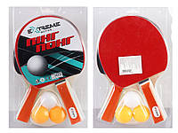 Теніс настільний 2 ракетки, 3 м'ячики, в слюді,товщина 1 см /50/ TT24172 irs