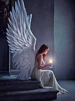 Набір для творчості алмазна картина Дівчина-ангел Strateg розміром 30х40 см кр HX470 irs