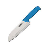 Нож Сантоку Sanelli Ambrogio Supra особое лезвие грантон 18 см Синий (77988) PK, код: 1676609
