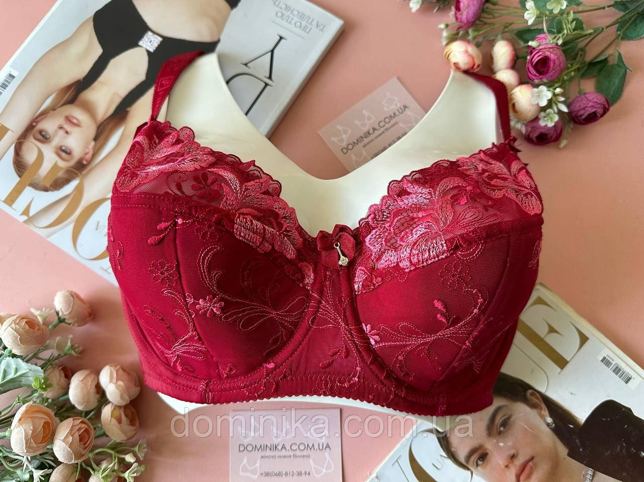 85/90Е Бордовий бюстгальтер у чашці Е Finikin