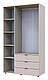 Шафа для одягу "Гелар" 116х50х203 см. 3 ДСП, Кашемір, фото 2