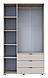 Шафа для одягу "Гелар" 116х50х203 см. 3 ДСП, Кашемір, фото 4