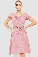 Платье софт с цветочным принтом пудрово-белый 230R1006 Ager S GL, код: 8385353