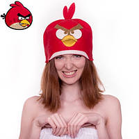 Банная шапка Luxyart Птичка Красный (LA-090) PP, код: 1103649