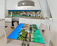 Наклейка 3Д виниловая на стол Zatarga «Маленькая Италия» 600х1200 мм для домов, квартир, стол PK, код: 6512034