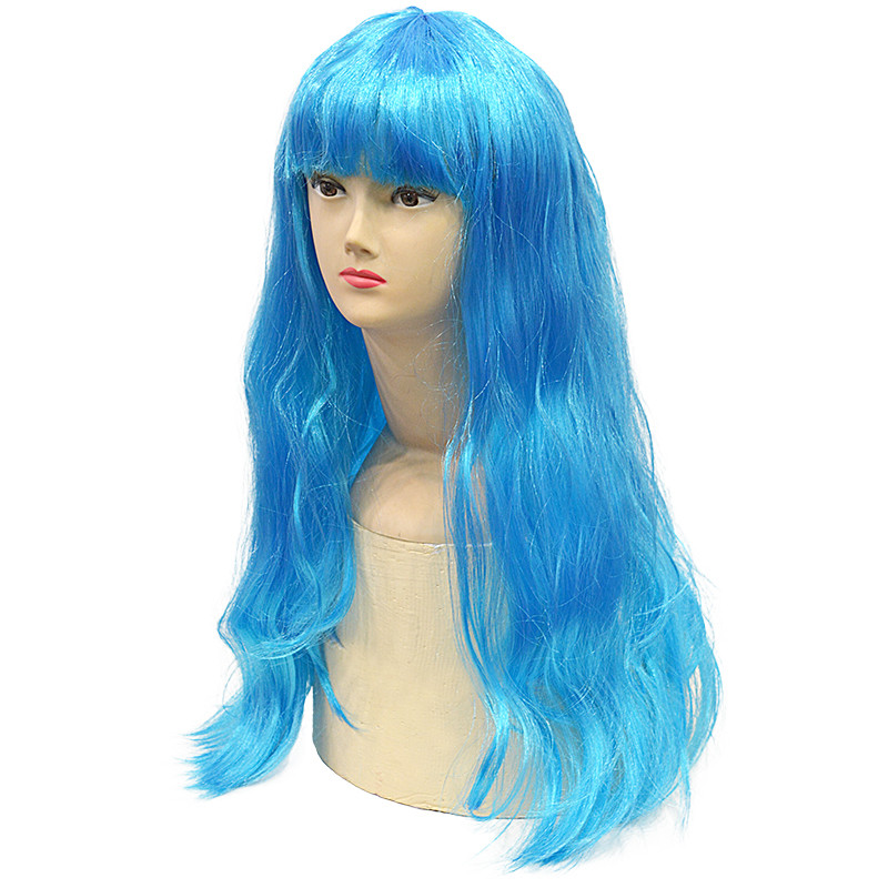 Перука довга люкс (блакитна), фото 1