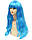 Перука довга люкс (блакитна), фото 2