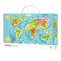 Пазл "Мапа Світу" англійською 100ел, Dodo, 300123