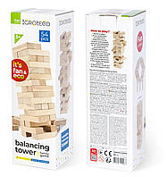 Дерев'яна настільна гра Вежа-балансир, 54 ел., IGROTECO 900088