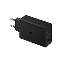 Зарядное устройство Samsung 2xUSB-С 65W PD PPS/USB-A Black (EP-T6530NBEGEU)