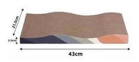 Когтеточка картон Хвиляста Macaron з котячою м'ятою 21,5х43х3,5 см