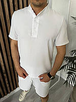 Модный мужской стильный удобный и практичный костюм Лето Креп-жатка С, М, Л Цвета 3 Белый