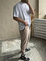 Мужской летний спортивный комплект (брюки и футболка оверсайз) / мужские брюки и футболка для активного отдыха