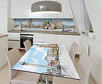 Наклейка 3Д вінілова на стіл Zatarga «Венеція в альбомі» 650х1200 мм для будинків, квартир, сто PK, код: 6441944