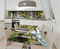 Наклейка 3Д виниловая на стол Zatarga «Чарующие воды» 650х1200 мм для домов, квартир, столов, DL, код: 6444324