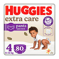 Подгузники Huggies Extra Care Размер 4 (9-14 кг) Pants Box 80 шт (5029053582405)