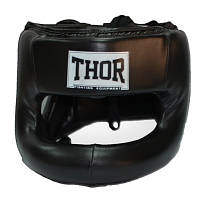 Боксерський шолом Thor 707 Nose Protection XL Black 707 Leather BLK XL d