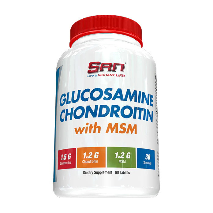 Глюкозамін хондроїтин та МСМ SAN Glucosamine Chondroitin with MSM 90 tabs