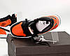 Чоловічі кросівки Nike Air Jordan 1 High Black Orange (Чорні) Взуття Найк Аір Джордан 1 високі шкіряні демісезон, фото 3