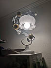 Настільна лампа Е27 30х50 см "Роза" біла, метал/скло, фото 3