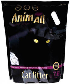 Наповнювач силикагелевий для котячого туалету AnimАll Фіолетовий Аметист без аромату 7,6л
