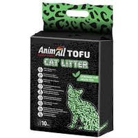 Наполнитель для кошачьего туалета AnimAll Тофу с ароматом зеленого чая соевый комкующийся 10л 4.6 кг