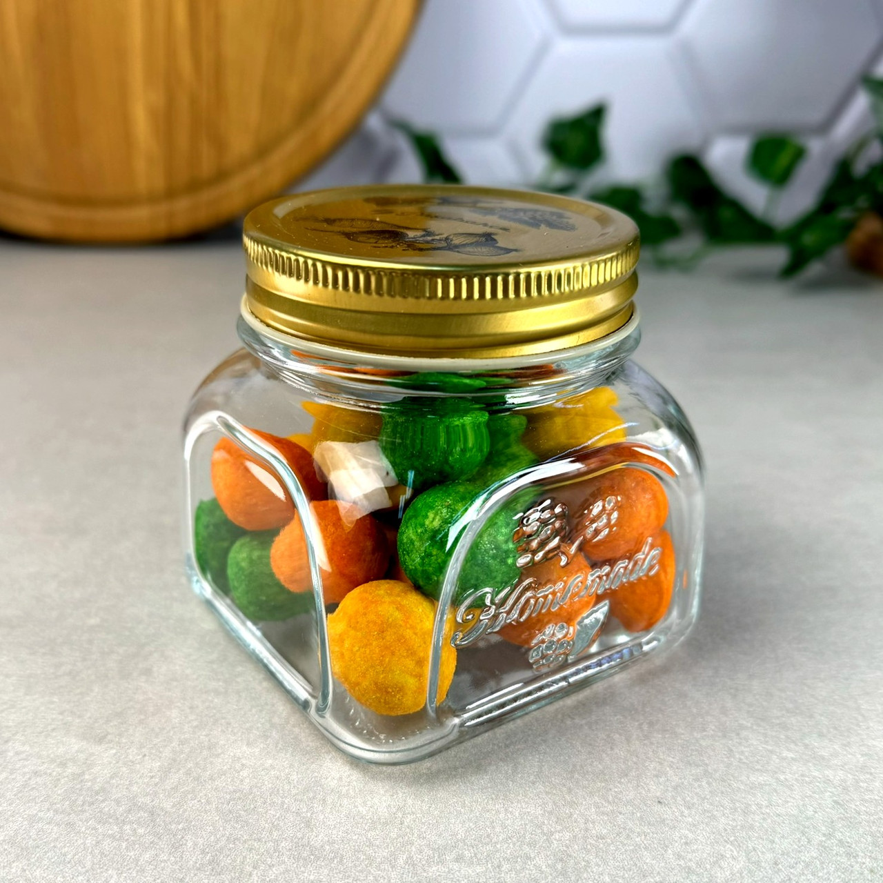 Скляна банка для зберігання з металевою кришкою 300 мл Homemade Pasabahce, фото 1