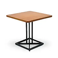 "Парма" стол (80*80 см) для террасы или сада СТАЛЬНЫЕ ТРУБЫ и Высококачественная древесина Тик Польша