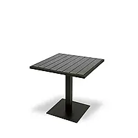 "Мальта" ПРАКТИЧНЫЙ стол (80*80 см) для террасы/сада СТАЛЬНЫЕ ТРУБЫ и Высококачественная древесина Венге