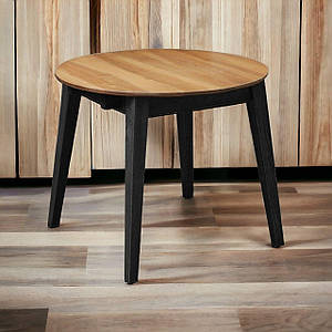 Стіл обідній дерев'яний столик круглий кухонний розкладний на кухню Женова 900 /1300 мм Колір на вибір