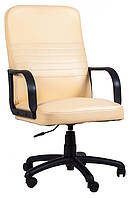 Кресло офисное Приус подлокотники пластик механизм Tilt кожзаменитель Неаполь-17 (Richman ТМ)