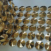 15мм шипы золото на ленте 0.5м
