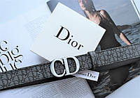 Женский ремень Dior Saddle dark grey