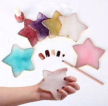 Палітра "Зірка" для змішування фарб (гель-лаків, полігелів, гелів, хни) та різних текстур 383 (10х10см)