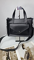 Черная сумка женская шопер Модная практичная женская сумка Сумочка турция