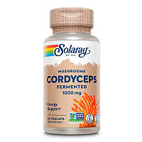 Кордицепс Solaray Cordyceps Mushroom Fermented 1000 mg (60 вега-капс)