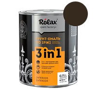 Ґрунт-емаль по іржі алкідно-уретанова Rolax «3 IN 1» темний шоколад 2 л