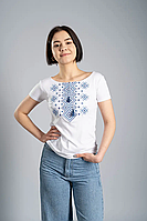 Вышиванка женская футболка, вишиванка жіноча, трикотаж, р-р 42-56