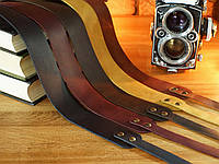 Кожаный ремень для фотокамеры с персонализацией темно-коричневый