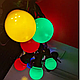 Водонепроникна вулична різнобарвна гірлянда лампочки кулі 10 шт. 5 м, фото 2