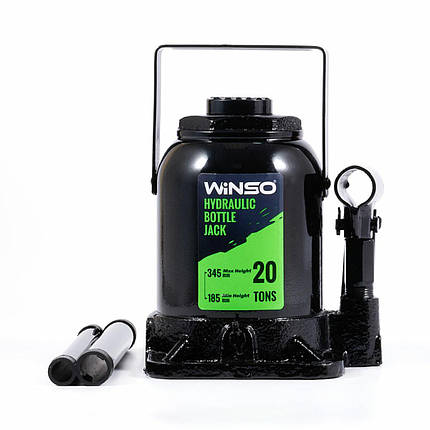 Домкрат гідравлічний пляшковий Winso 20т 185-345мм, фото 1